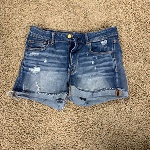 Four pairs of American Eagle jean shorts
